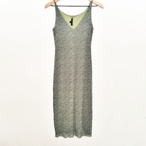 ANTHROPOLOGIE Weston Wear Mesh Slip Midi Dress